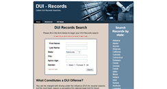 Desktop Screenshot of dui-records.org
