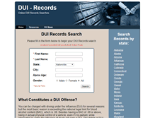 Tablet Screenshot of dui-records.org